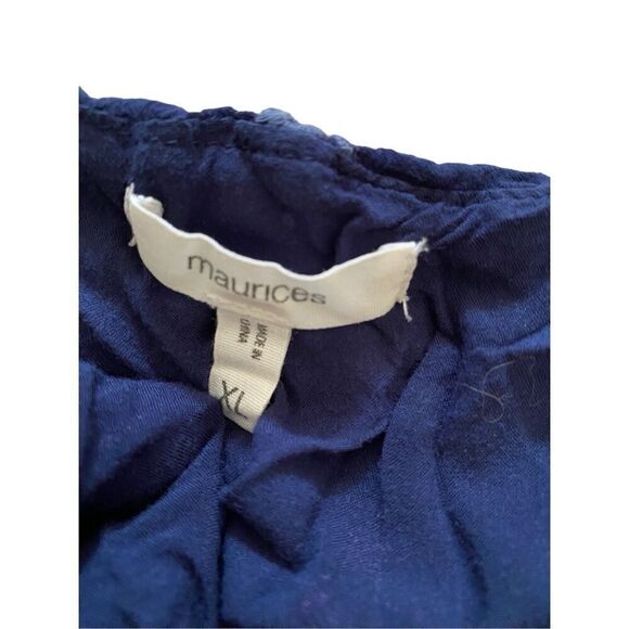 Maurices Embroidered Cami Tank Top Ruffle Trim Casual - Picture 7 of 12